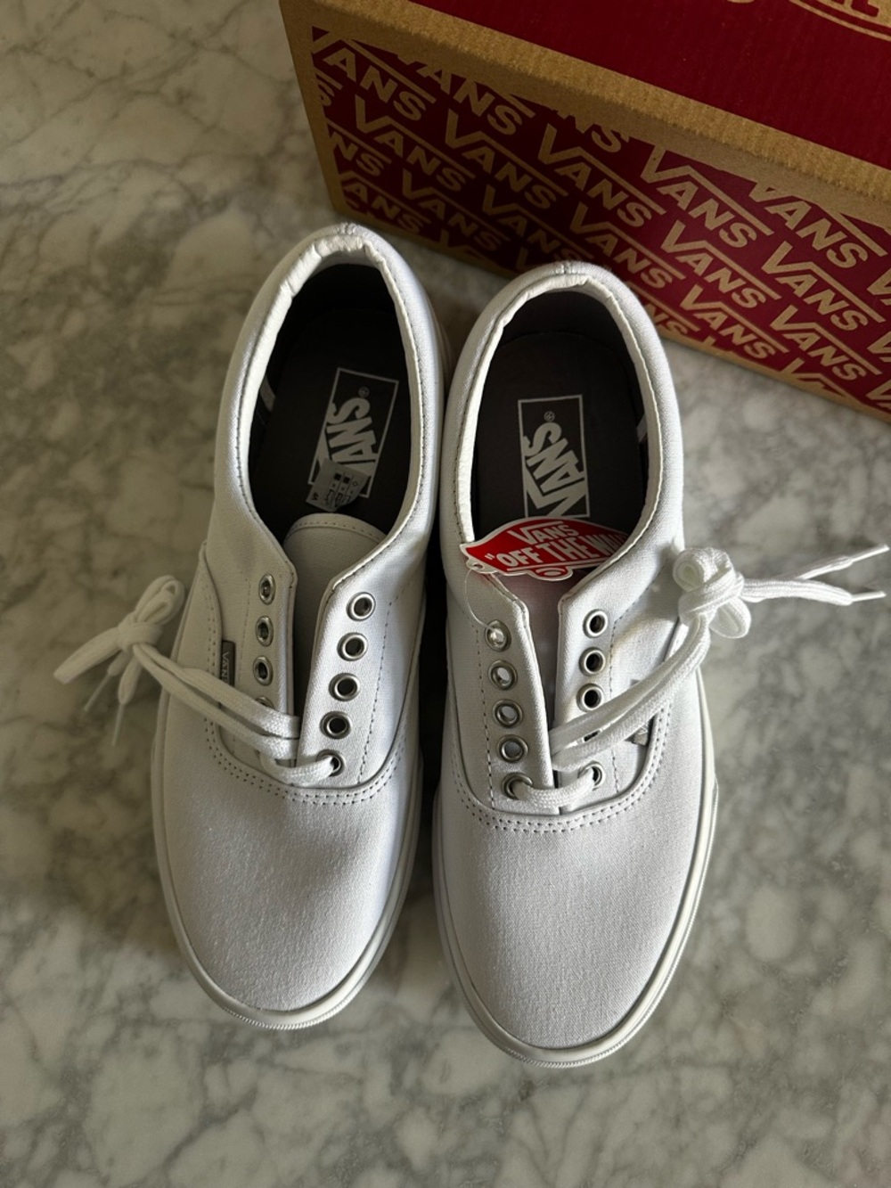 Vans Era White Low-Top Canvas Sneakers